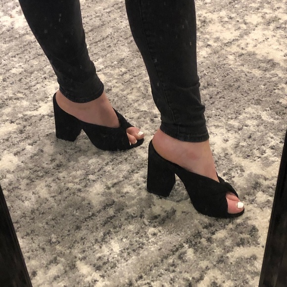 Black Suede Mules - Picture 4 of 4
